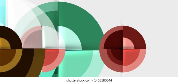 Geometric design abstract background - circles, modern business template