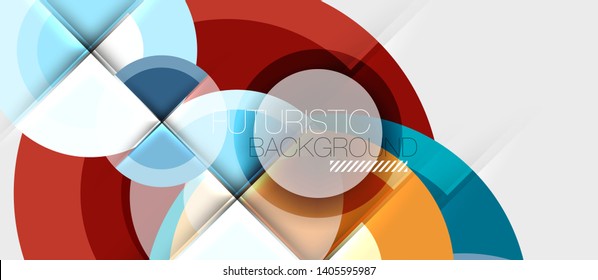 Geometric design abstract background - circles, modern business template