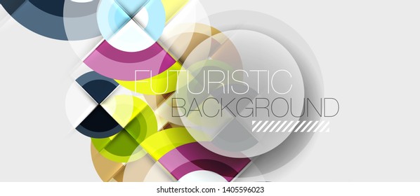 Fondo abstracto de diseño geométrico - círculos, vector