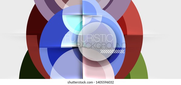 Fondo abstracto de diseño geométrico - círculos, plantilla de negocio moderna
