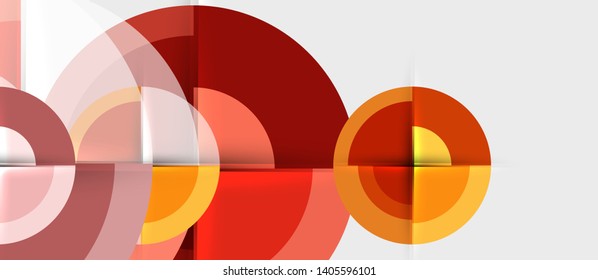 Geometric design abstract background - circles, vector