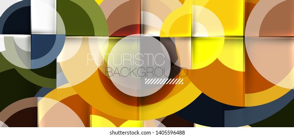 Fondo abstracto de diseño geométrico - círculos, plantilla de negocio moderna