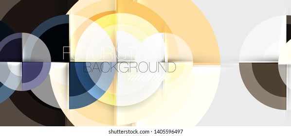Fondo abstracto de diseño geométrico - círculos, plantilla de negocio moderna