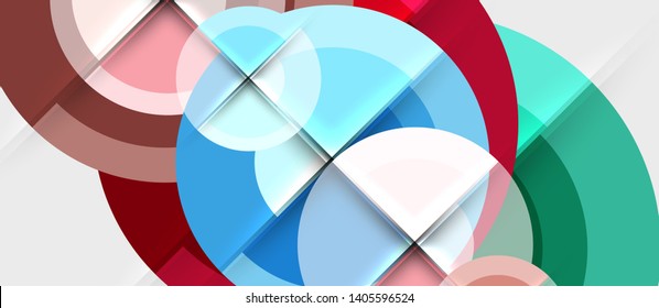 Fondo abstracto de diseño geométrico - círculos, plantilla de negocio moderna