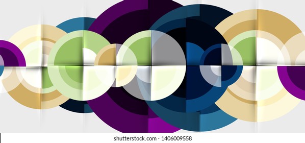 Geometric design abstract background - circles, modern business template