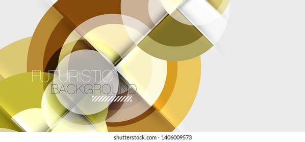 Abstrakter Hintergrund Geometrisches Design - Kreise, moderne Geschäftsvorlage