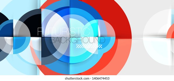 Fondo abstracto de diseño geométrico - círculos, vector