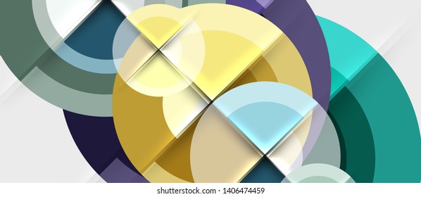 Geometric design abstract background - circles, modern business template
