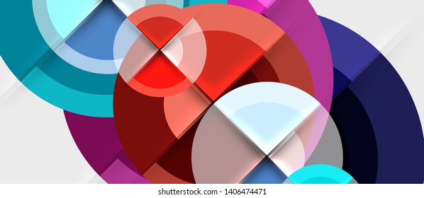 Geometric design abstract background - circles, modern business template