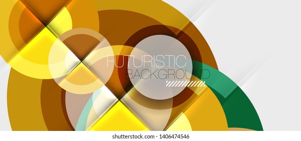 Abstrakter Hintergrund Geometrisches Design - Kreise, moderne Geschäftsvorlage