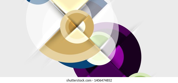 Geometric design abstract background - circles, modern business template
