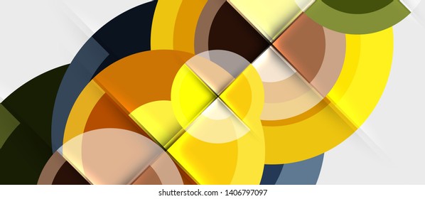 Fondo abstracto de diseño geométrico - círculos, plantilla de negocio moderna