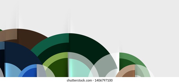 Geometric design abstract background - circles, modern business template