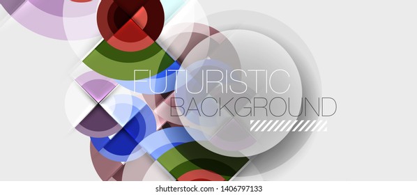 Geometric design abstract background - circles, modern business template