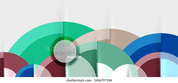 Abstrakter Hintergrund Geometrisches Design - Kreise, moderne Geschäftsvorlage