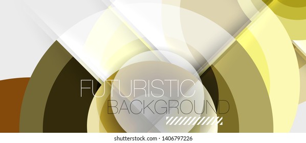 Geometric design abstract background - circles, modern business template