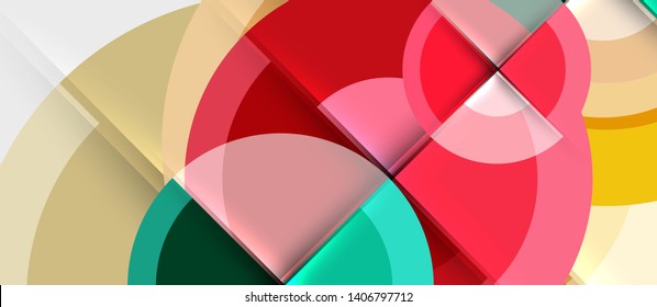Fondo abstracto de diseño geométrico - círculos, plantilla de negocio moderna