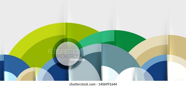 Geometric design abstract background - circles, vector