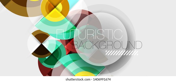 Abstrakter Hintergrund Geometrisches Design - Kreise, moderne Geschäftsvorlage