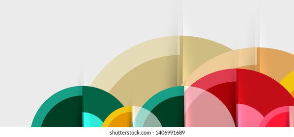 Geometric design abstract background - circles, modern business template
