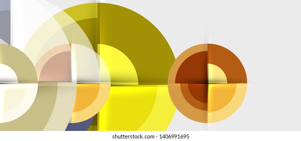 Geometric design abstract background - circles, modern business template