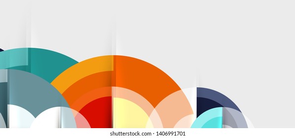 Fondo abstracto de diseño geométrico - círculos, vector