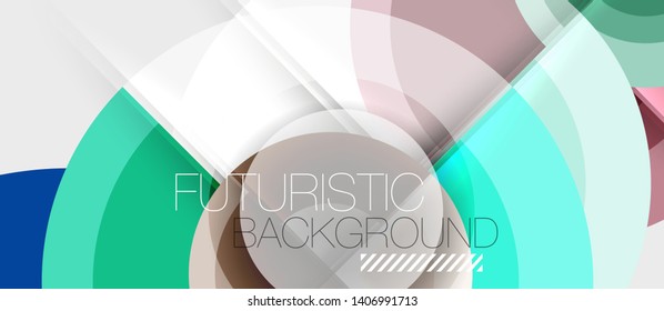Geometric design abstract background - circles, modern business template