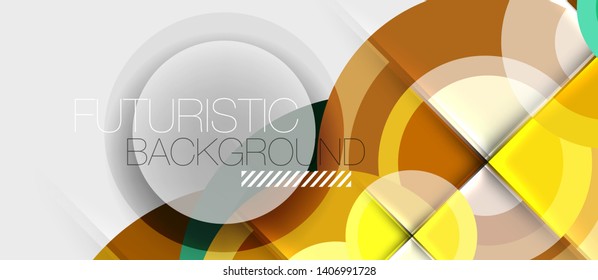 Fondo abstracto de diseño geométrico - círculos, plantilla de negocio moderna