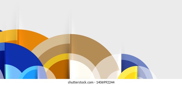 Fondo abstracto de diseño geométrico - círculos, plantilla de negocio moderna
