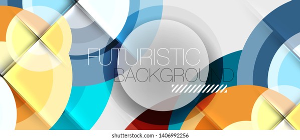 Geometric design abstract background - circles, modern business template