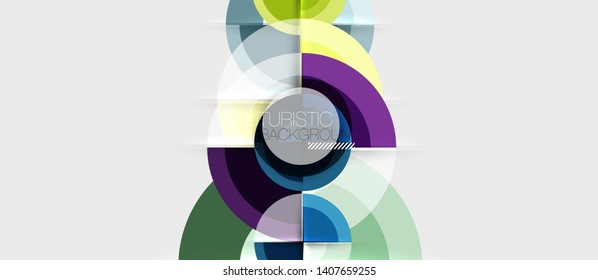 Geometric design abstract background - circles, modern business template