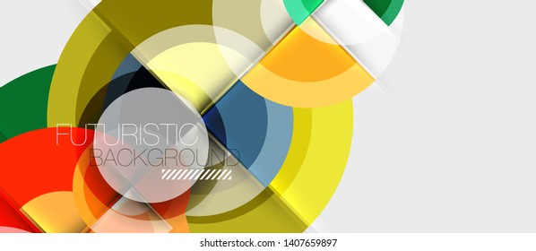 Geometric design abstract background - circles, modern business template