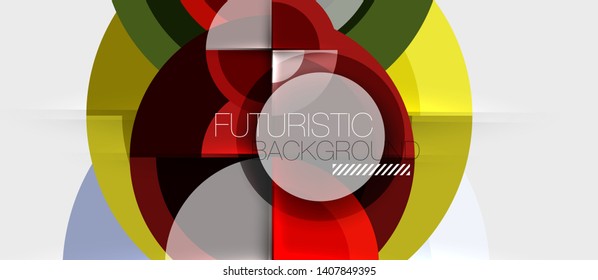 Abstrakter geometrischer Hintergrund - Kreise, Vektorgrafik