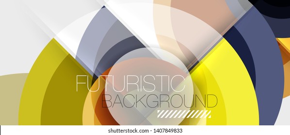 Geometric design abstract background - circles, modern business template