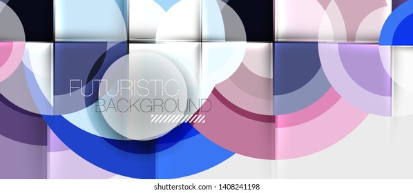 Abstrakter Hintergrund Geometrisches Design - Kreise, moderne Geschäftsvorlage