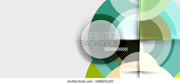 Fondo abstracto de diseño geométrico - círculos, plantilla de negocio moderna