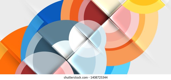 Geometric design abstract background - circles, modern business template