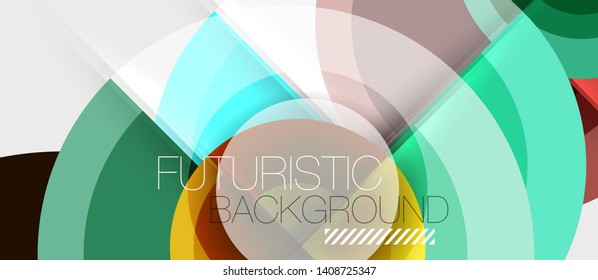 Geometric design abstract background - circles, modern business template