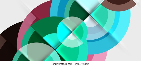 Projeto geométrico fundo abstrato - círculos, modelo de negócios moderno