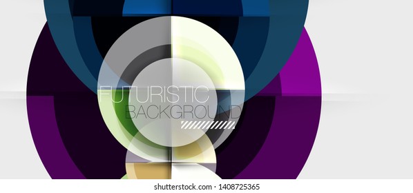 Geometric design abstract background - circles, modern business template