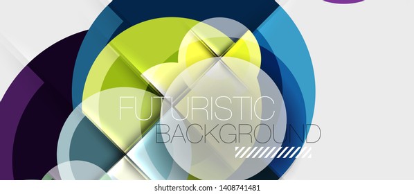 Fondo abstracto de diseño geométrico - círculos, plantilla de negocio moderna