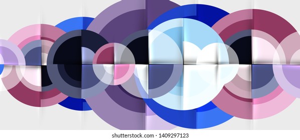 Geometric design abstract background - circles, modern business template