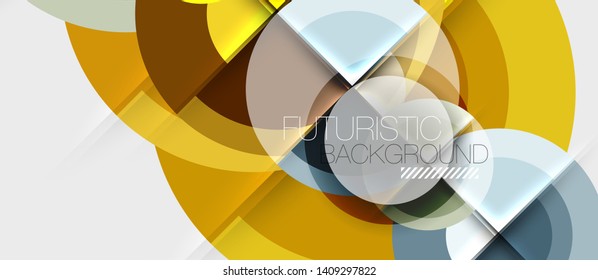 Fondo abstracto de diseño geométrico - círculos, plantilla de negocio moderna