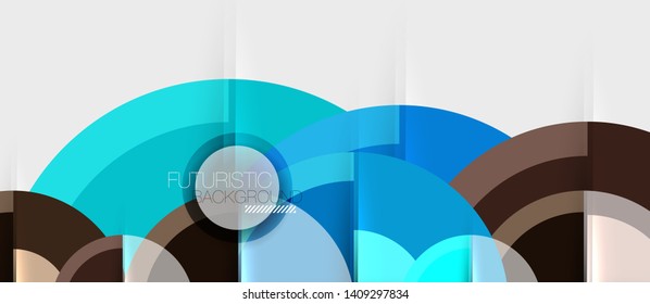 Geometric design abstract background - circles, modern business template