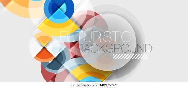 Geometric design abstract background - circles, modern business template