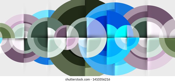 Abstrakter Hintergrund Geometrisches Design - Kreise, moderne Geschäftsvorlage