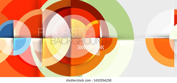 Abstrakter geometrischer Hintergrund - Kreise, Vektorgrafik