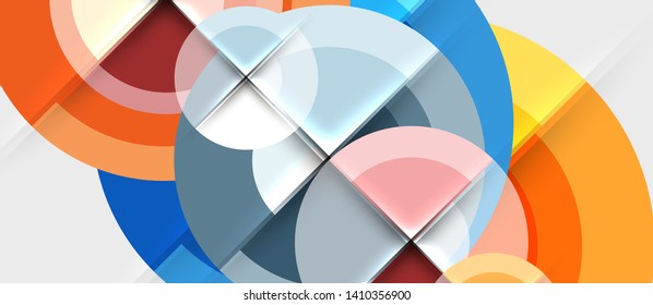Geometric design abstract background - circles, modern business template