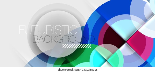 Geometric design abstract background - circles, modern business template