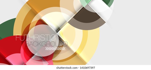 Plano de fundo abstrato de design geométrico - círculos, vetor